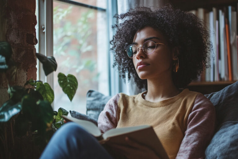 Woman journaling in the morning as part of her routine